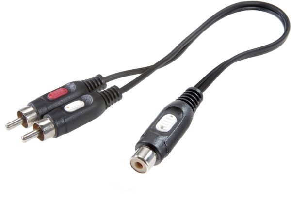 Audio adapter Y SpeaKa Professional SP-7869924, RCA/Cinch, 20 cm