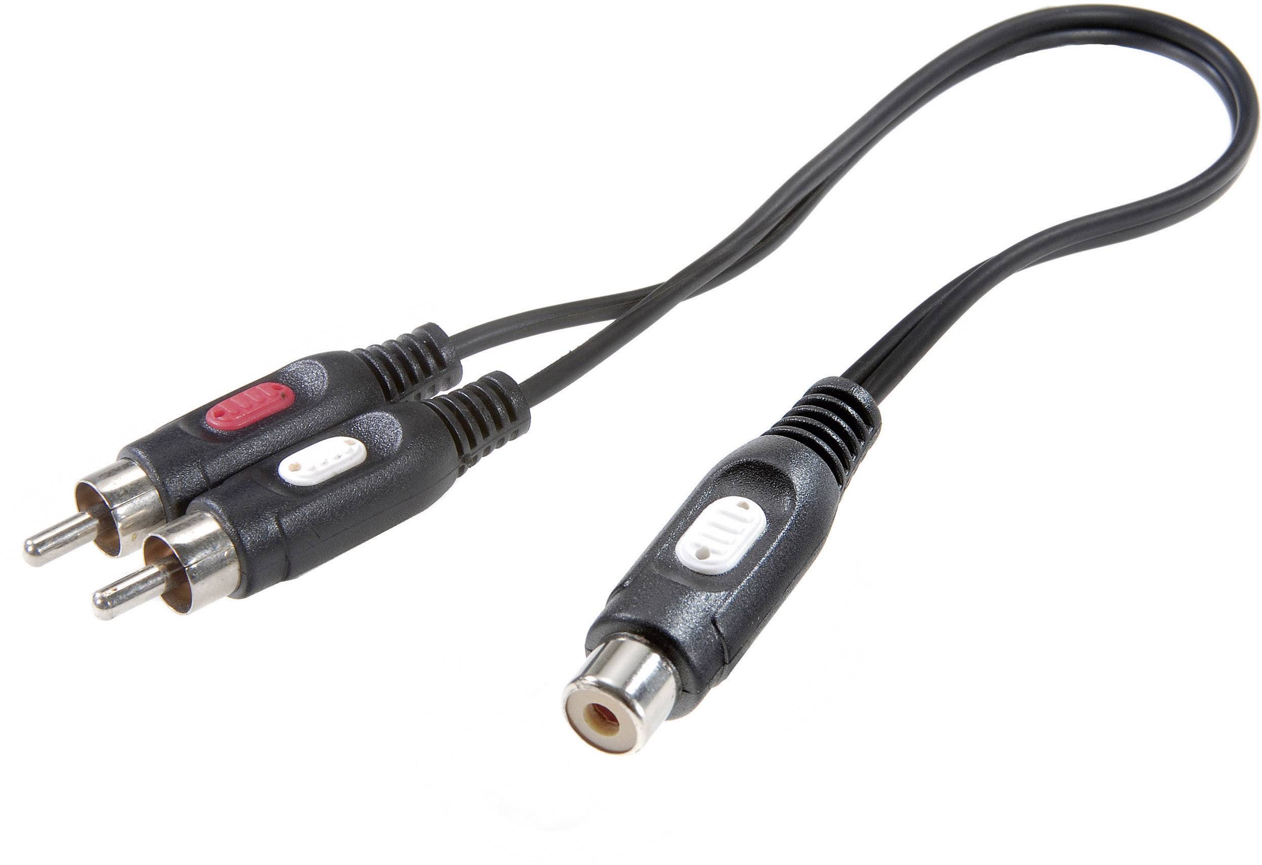 Audio adapter Y SpeaKa Professional SP-7869924, RCA/Cinch, 20 cm - obrazek 1