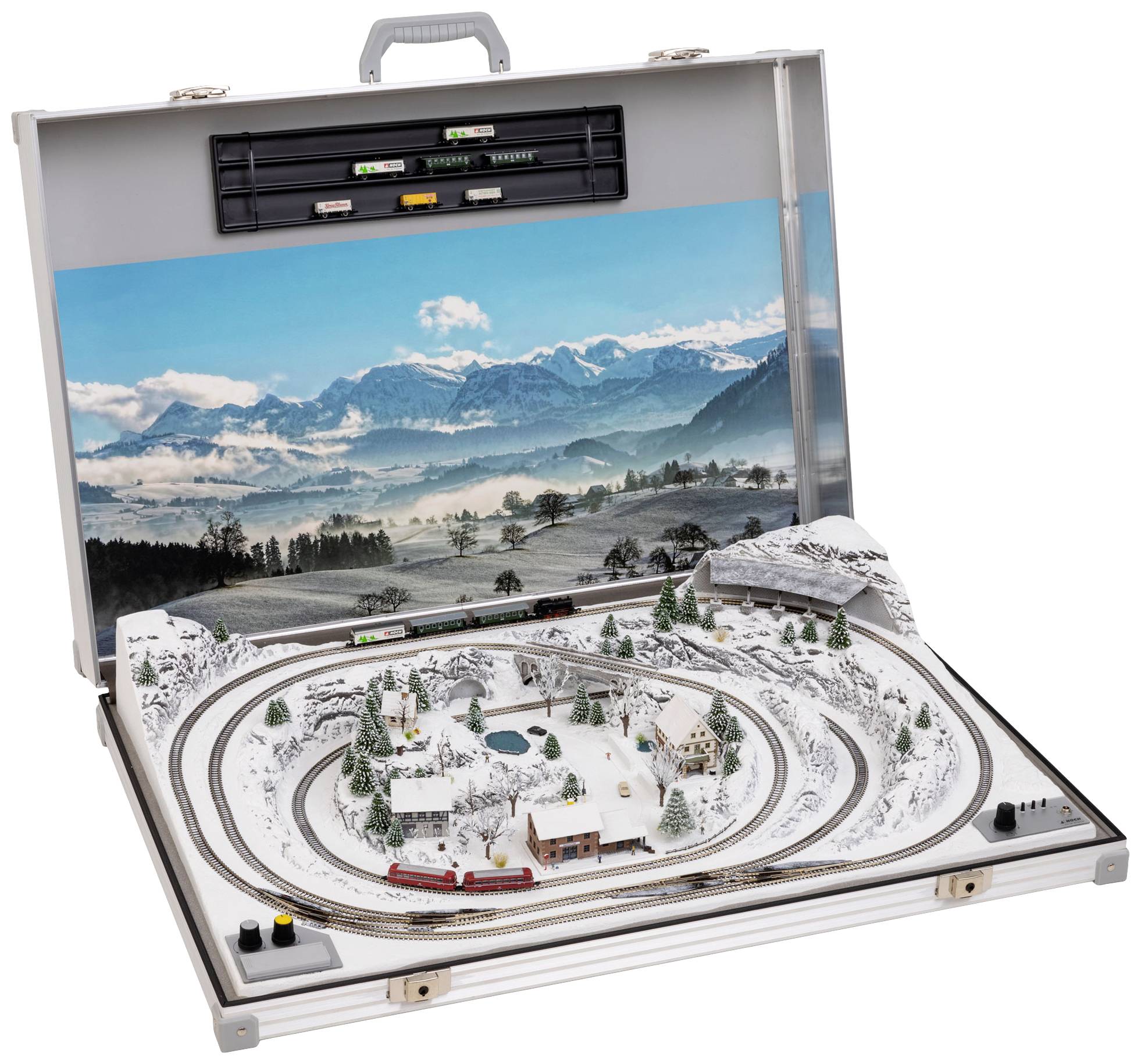 Zestaw moderlarski w walizce NOCH 88308 Walizka na model pociągu „Interlaken” - obrazek 1