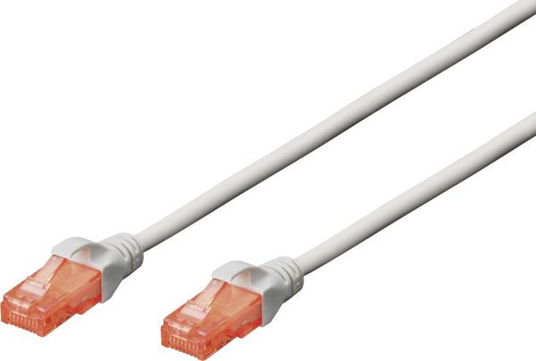 kabel LAN RJ45, Digitus DK-1617-100 DK-1617-100, U/UTP, CAT 6, 10.00 m, szary