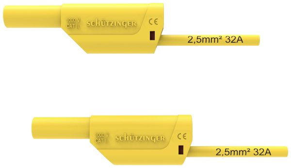 Schützinger Przewód pomiarowy bezpieczny 200 cm żółty 1 szt.