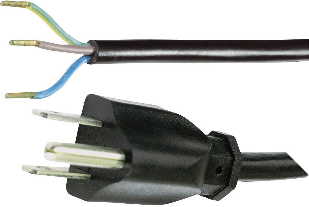 Kabel zasilający HAWA 1008246, SJT 18AWG x 3, 125 V, 2 m, USA - obrazek 1