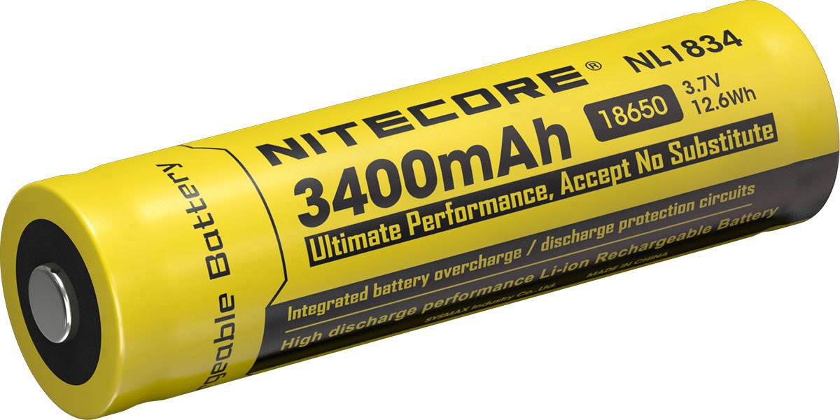 NiteCore NL1834 Akumulator specjalny 18650 Li-Ion 3.7 V 3400 mAh 1 szt. - obrazek 1