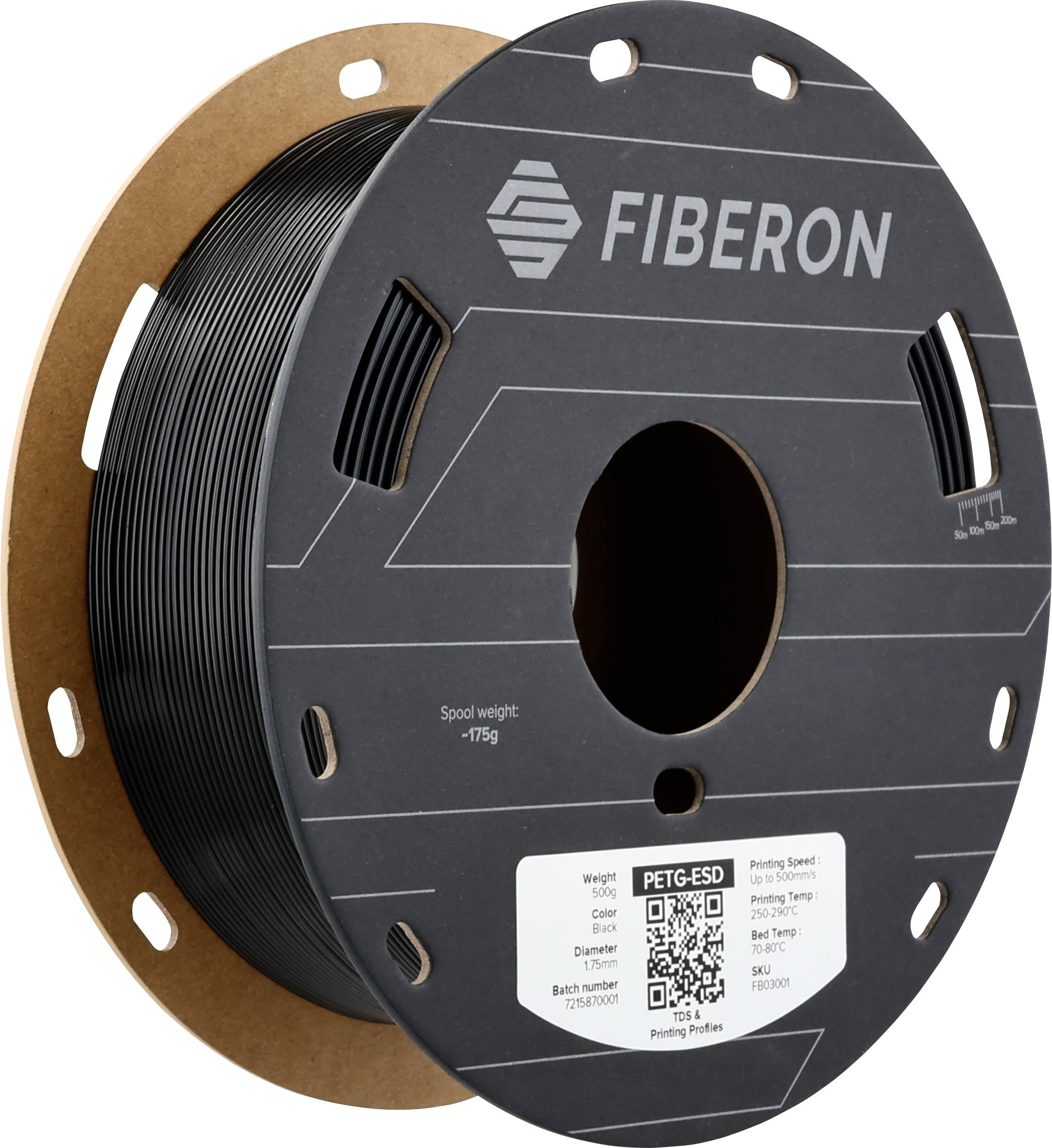 Filament do drukarek 3D PETG ESD Polymaker FB03001, Średnica filamentu: 1.75 mm, 500 g, czarny - obrazek 1