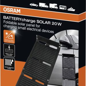 Moduł monokrystaliczny Osram Automotive BATTERYcharge SOLAR 20W INCL. USB 20 W 5 V Moduł monokrystaliczny Osram Automotive BATTERYcharge SOLAR 20W INCL. USB 20 W 5 V