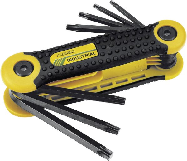 Proxxon Industrial wewnętrzny sześciokąt (TX) Zestaw kluczy trzpieniowych T 9, T 10, T 15, T 20, T 25, T 27, T 30, T 40