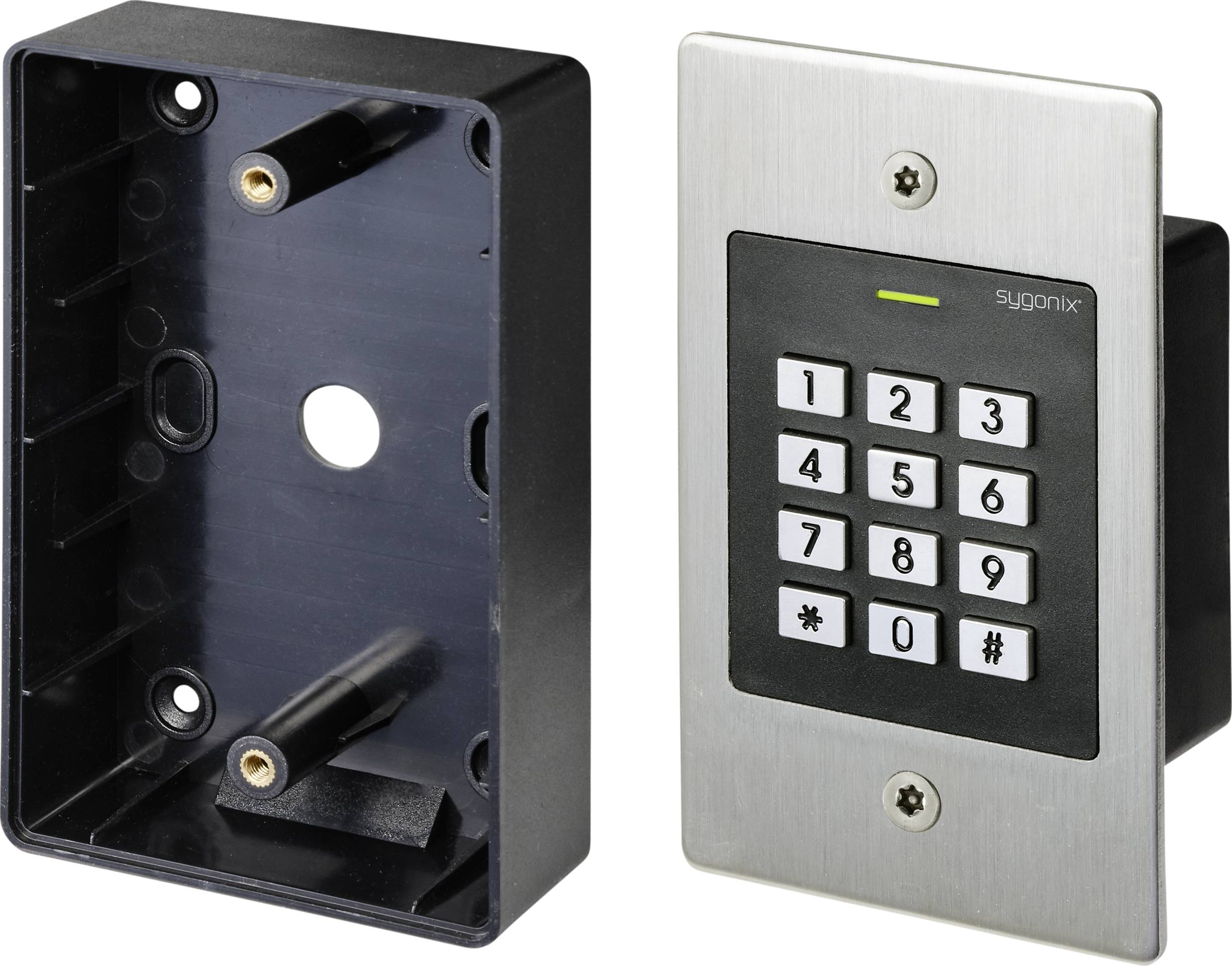 Klawiatura kodowa z RFID Sygonix SY-4760956 podtynkowy 12 V/DC, 18 V/DC IP66 - obrazek 1