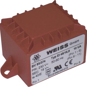 Transformator 10,0 VA, 230 V /12 V / 833 mA Transformator 10,0 VA, 230 V /12 V / 833 mA
