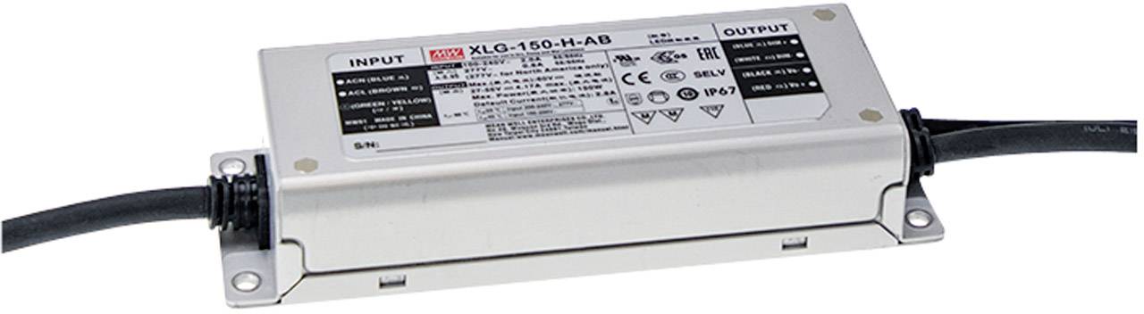 MEAN WELL XLG-150-H-AB Sterownik LED o stałej mocy 150 W 2680 - 4170 mA 27 - 56 V/DC Funkcja ściemniania 3 w 1, Możlowoś - obrazek 1