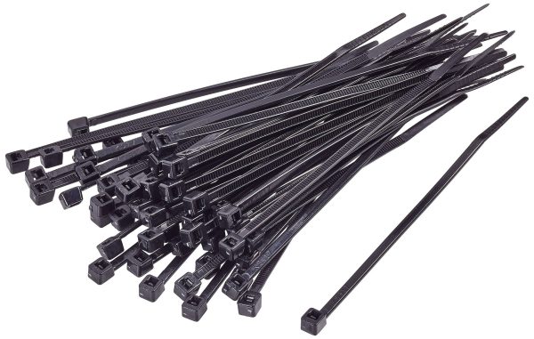 TRU COMPONENTS TC-BT-300-7.6-UVB Opaska kablowa 300 mm 7.6 mm czarny Stabilność UV 100 szt.