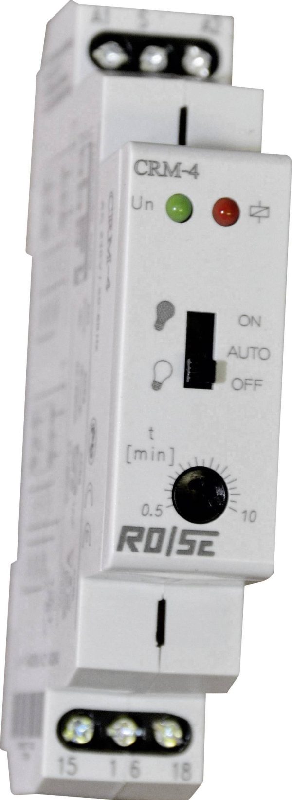 Automat do oświetlenia schodów RO/SE LM-Heizungen CRM-4/230, 0.5 – 10 min, 24 V/DC, 250 V/AC, 16 A, 1 szt.