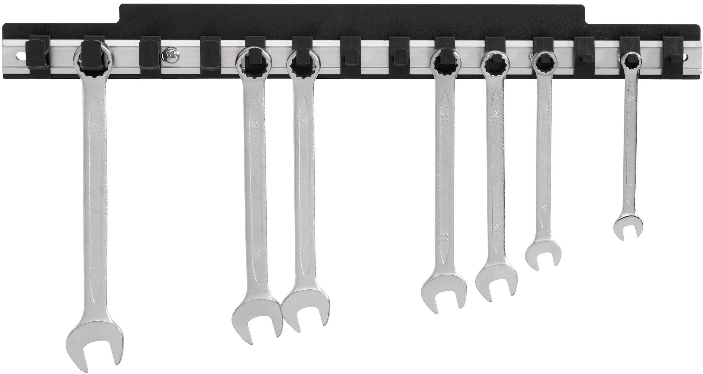 Wieszak na narzędzia na klucze oczkowe TOOLCRAFT 88 68 92, 14 uchwytów, 435 x 48 mm - obrazek 1
