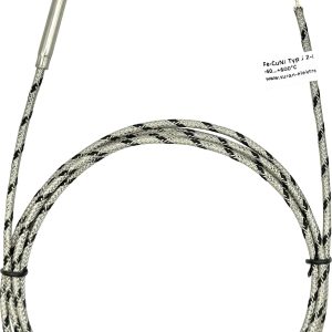 Termoelement, Enda K1-TC-J-600, czujnik Fe-CuNi typ J, 6×60 mm, kabel 2 m, -50 – +600 °C Termoelement, Enda K1-TC-J-600, czujnik Fe-CuNi typ J, 6×60 mm, kabel 2 m, -50 – +600 °C