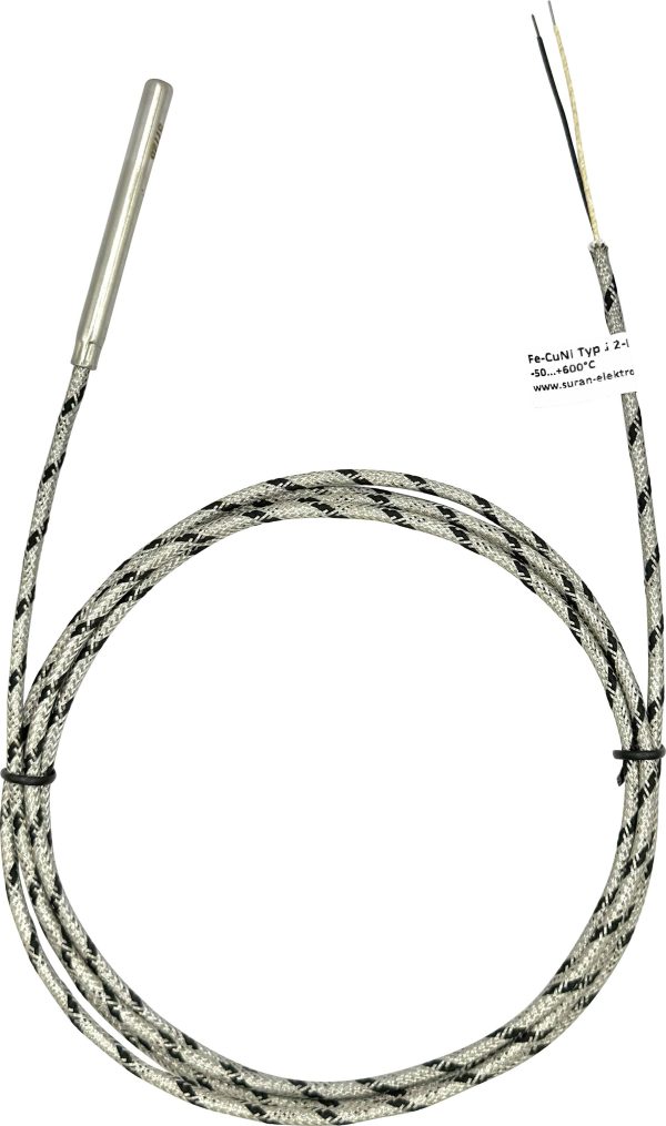Termoelement, Enda K1-TC-J-600, czujnik Fe-CuNi typ J, 6×60 mm, kabel 2 m, -50 – +600 °C