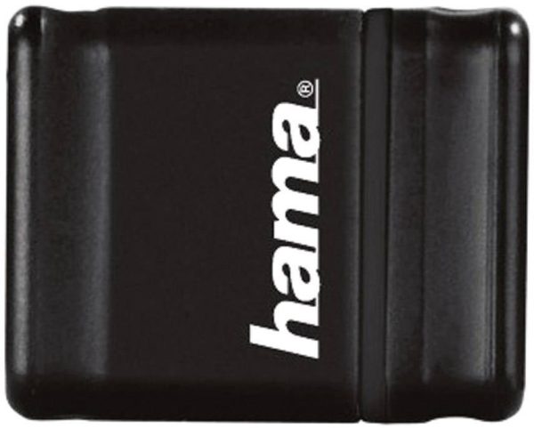 Pendrive USB 2.0 Hama Smartly, 16 GB, czarny, 10 MB/s / 10 MB/s, ultra mały
