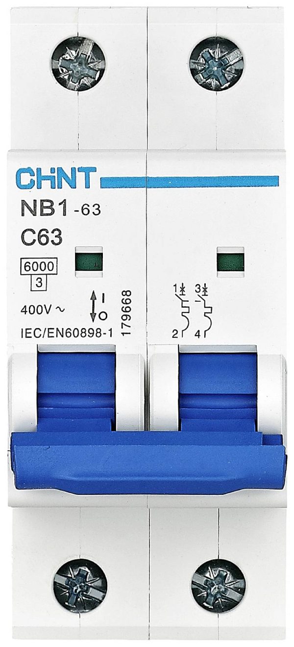 Chint 179656 NB1-63 2P C10 6kA DB Wyłącznik automatyczny 2 styki 10 A 240 V, 415 V