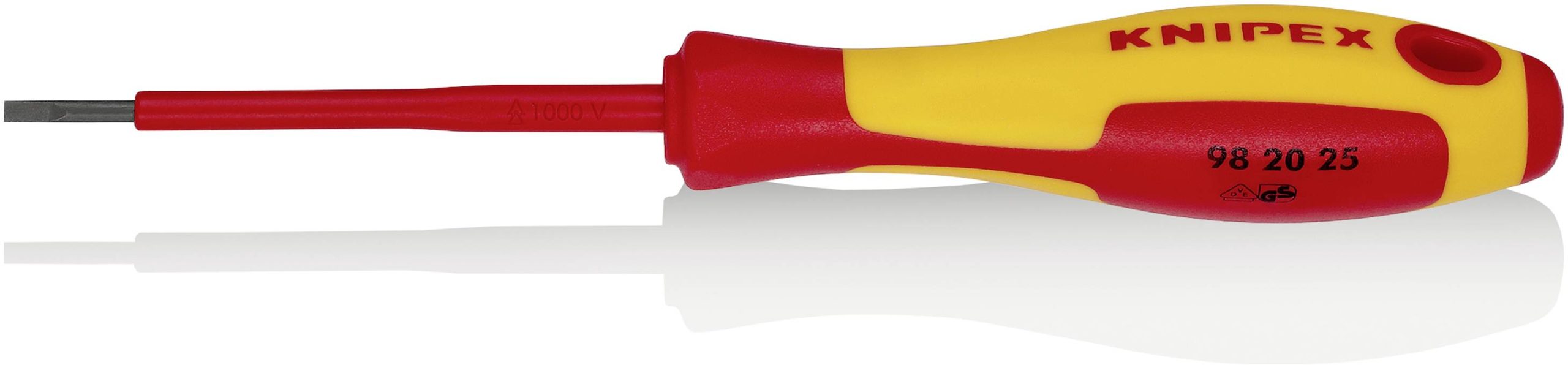 Wkrętak płaski Knipex VDE 98 20 25 Szerokość klingi: 2.5 mm Długość końcówki: 75 mm - obrazek 1