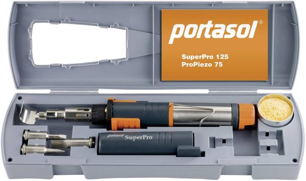 Zestaw lutownicy gazowej Portasol SuperPro Set, 625 °C, 90 min, zaw. zapalnik piezo, 165 g