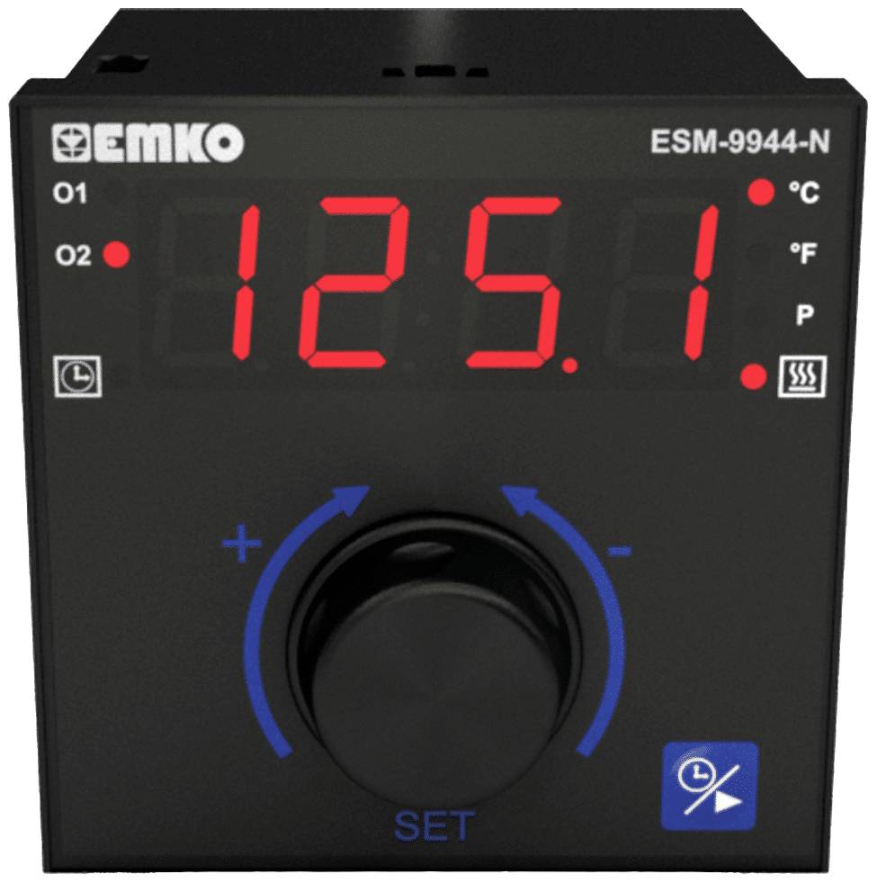 Termostat Emko ESM-9944-N Pt100 -200 do +1700 °C Przekaźnik 5 A (D x S x W) 100 x 96 x 96 mm - obrazek 1