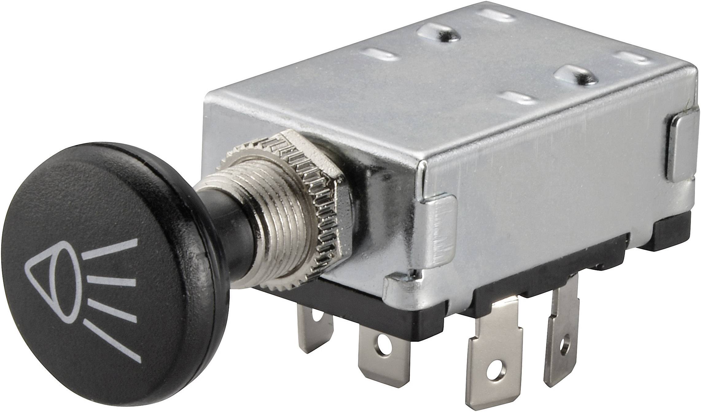 TRU COMPONENTS TC-A3-20B-SQ Przełącznik dźwigienkowy samochodowy 12 V/DC 30 A 2 x wył/wł/wł zatrzask 1 szt. - obrazek 1