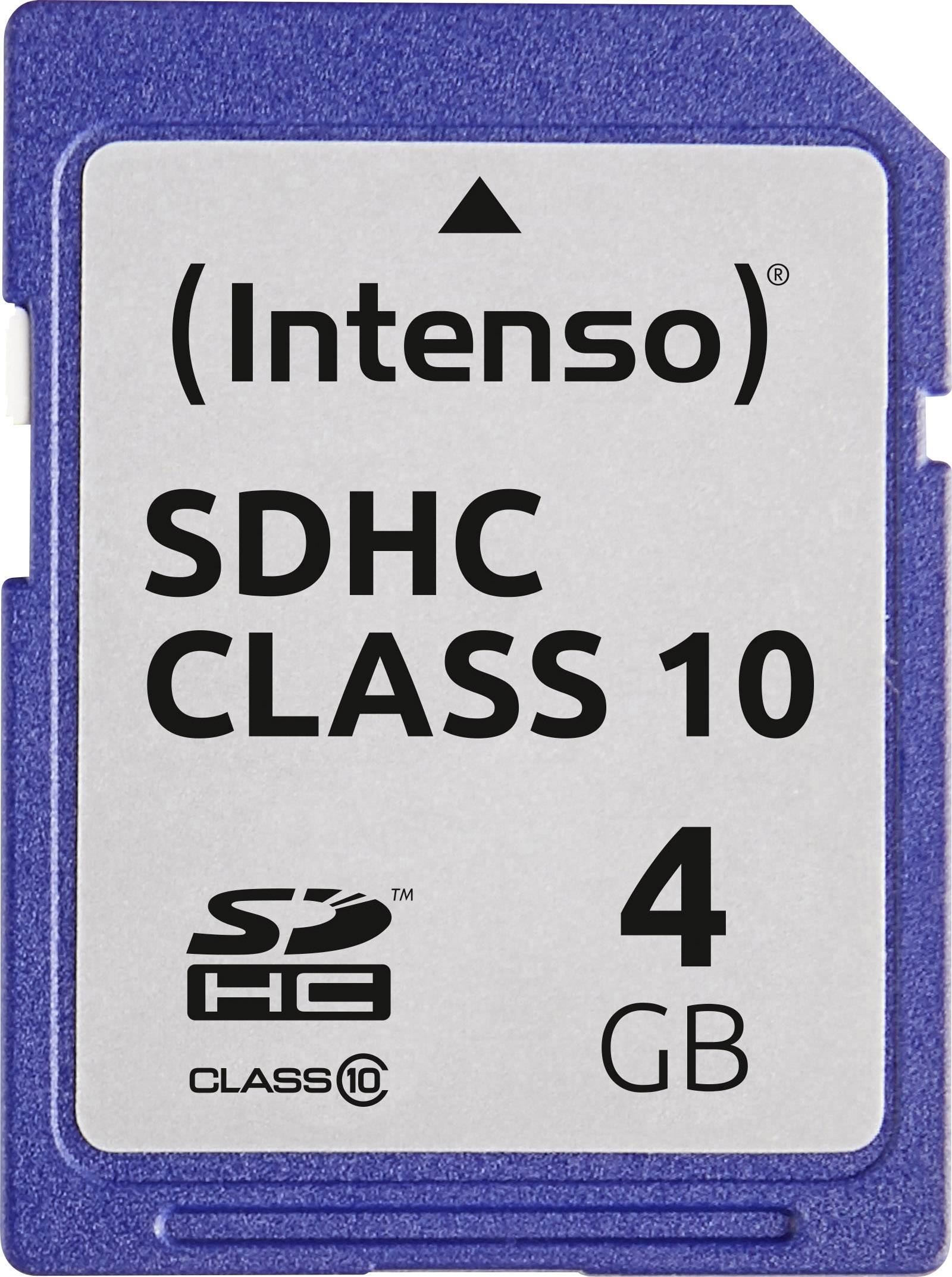 Karta pamięci SDHC Intenso 3411450, 4 GB, Class 10, 20 MB/s / 12 MB/s - obrazek 1
