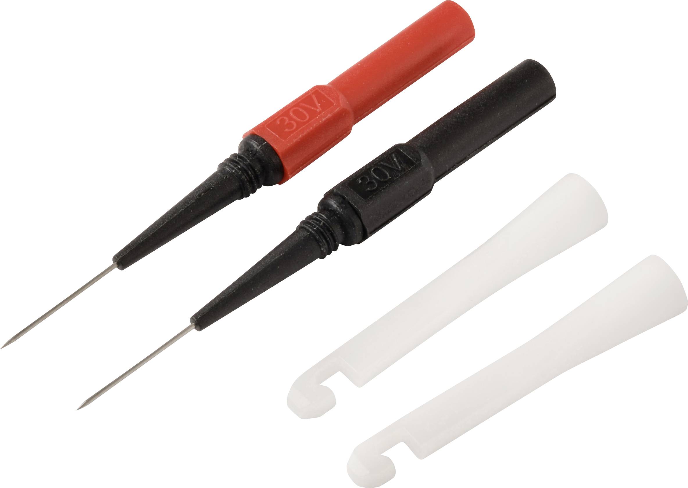 VOLTCRAFT MMS-130 Końcówka pomiarowaIgła pomiarowa o średnicy 0,7 mmzłącze wtykowe, 4 mm;czarny, czerwony 3 pary - obrazek 1