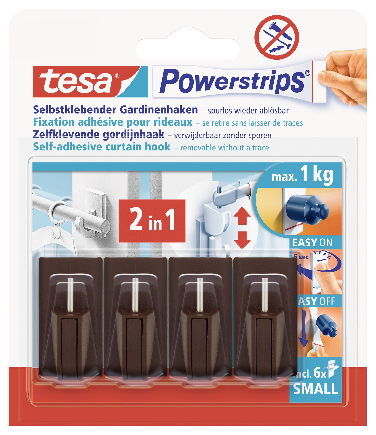 Hak samoprzylepny tesa POWERSTRIPS® 58047-00002-20 4 szt. - obrazek 1