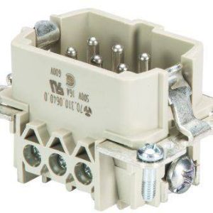 Wstawka pinowa męska BAS 70.310.0640.0 Wieland Electric Łączna ilość styków 6 + PE 1 szt. Wstawka pinowa męska BAS 70.310.0640.0 Wieland Electric Łączna ilość styków 6 + PE 1 szt.