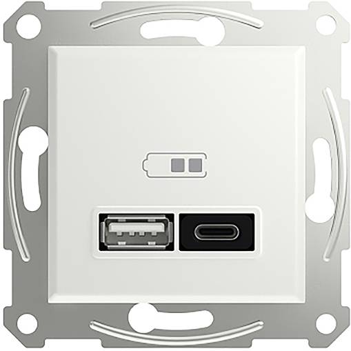 Schneider Electric Gniazdo USB Asfora biały (błyszczący) EPH2770421D 1 szt. - obrazek 1