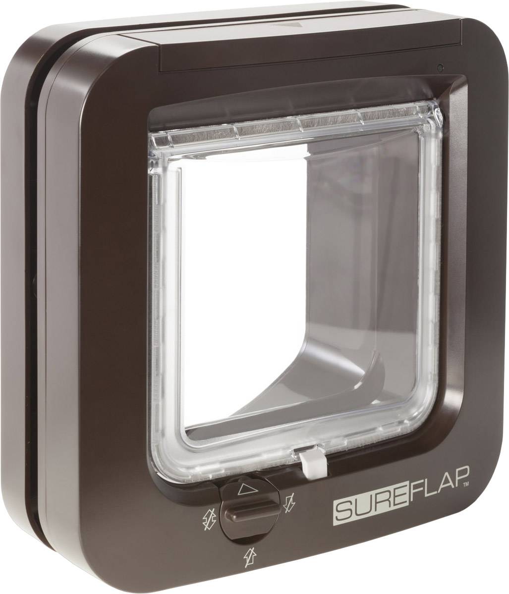 Klapka dla kota SureFlap Mikrochip Cat door SUR001BR, brązowy - obrazek 1