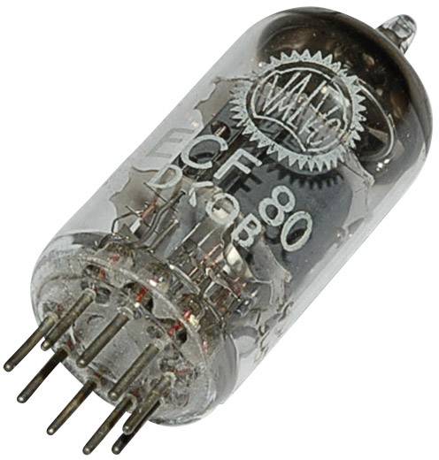 Lampa elektronowa ECF ECF 80 = 6 BL 8 BTB Vertrieb ECF 80 = 6 BL 8 Ilość styków 9 Trzonek Noval Opis: Trioda-pentoda