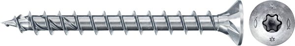 Fischer 670354 Power-Fast II Wkręt z łbem płaskim 5 mm 40 mm Profil T stal cynkowany galwanicznie 200 szt.