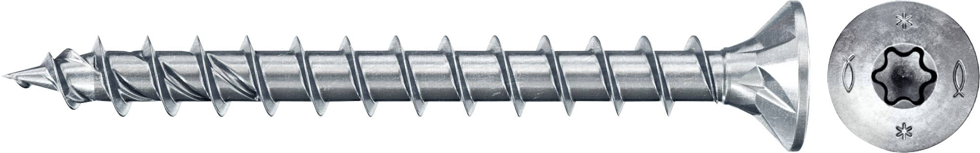 Fischer 670354 Power-Fast II Wkręt z łbem płaskim 5 mm 40 mm Profil T stal cynkowany galwanicznie 200 szt. - obrazek 1