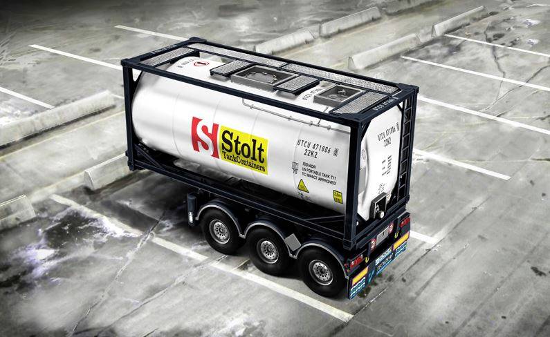 Modelu samochodu ciężarowego do sklejania Italeri Tecnokar Trailer w/ 20ft Tank 3929 1:24 - obrazek 1
