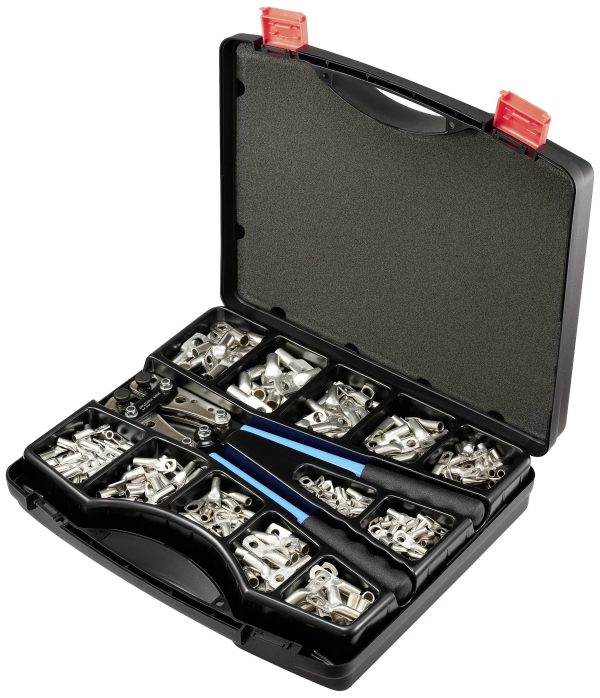 TRU COMPONENTS TC-11894512 Asortyment końcówek kablowych rurkowych 6 – 50 mm² ze szczypcami do zaciskania 6 mm²;50 mm²;s