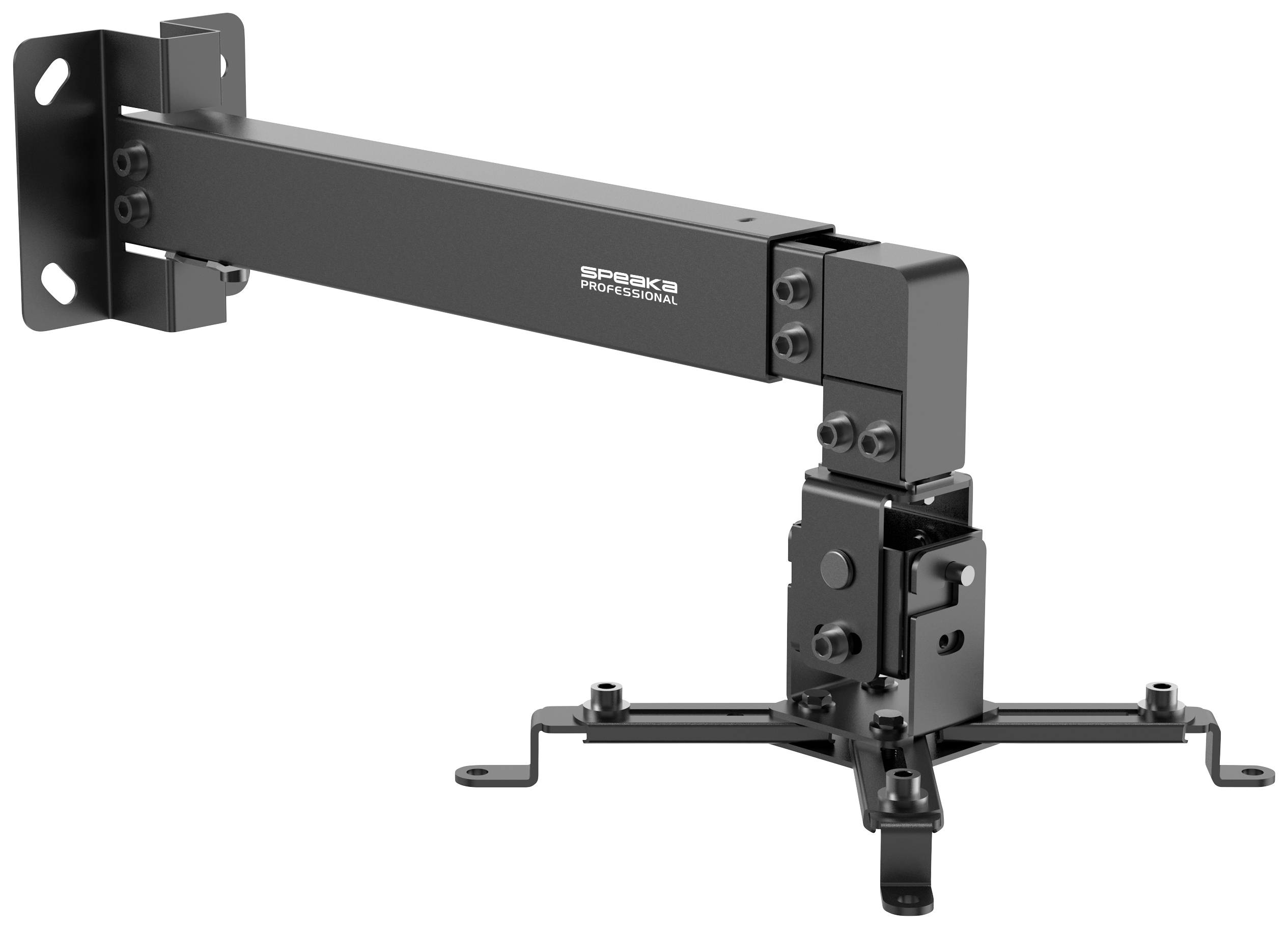 Uchwyt ścienny do projektora SpeaKa Professional SP-PWM-100, Obrotowy, Uchylny, Przenośny, 10 kg, czarny - obrazek 1