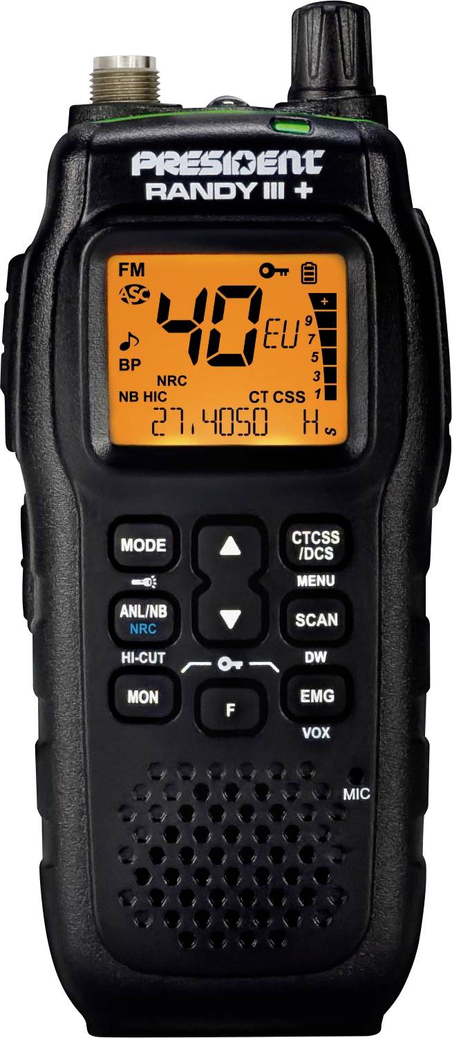 Radio CB ręczne President President Randy III+ CB-Handfunkgerät AM/FM 40210, 1 szt. - obrazek 1