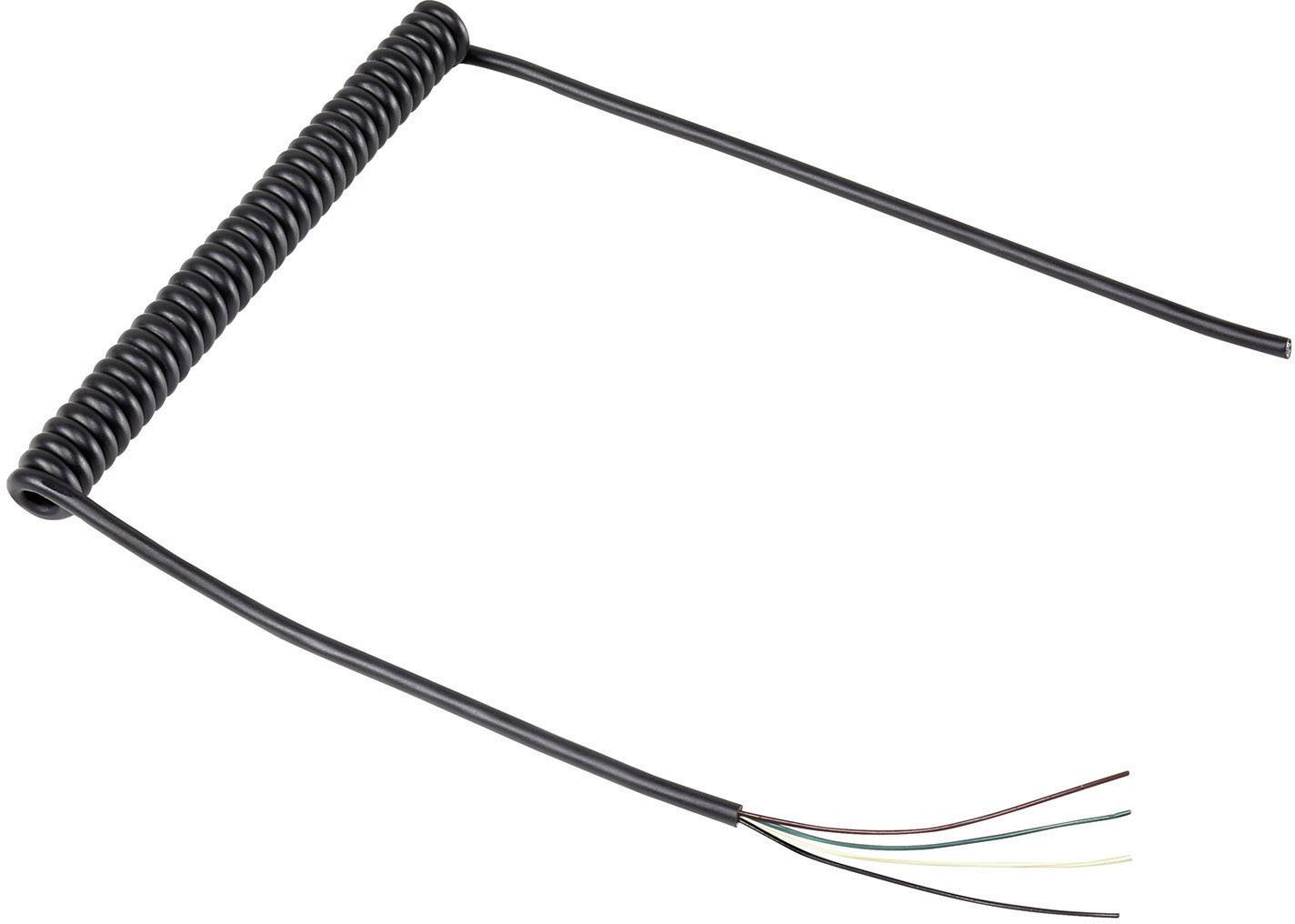 Przewód spiralny TRU COMPONENTS 1570978, 4 x 3.50 mm, od 188 mm do 500 mm, 1 szt. - obrazek 1
