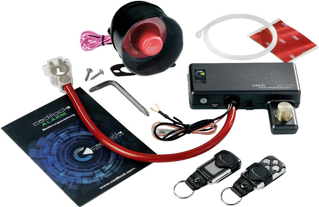 Cadillock Alarm Plus Alarm samochodowy immobiliser, czujnik drgań, zawiera zdalne sterowanie 12 V - obrazek 1