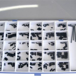 Wkręty dociskowe, DIN 913, DIN914, DIN 916, DIN 11, M2 – M6, zestaw, 306 szt. Wkręty dociskowe, DIN 913, DIN914, DIN 916, DIN 11, M2 – M6, zestaw, 306 szt.