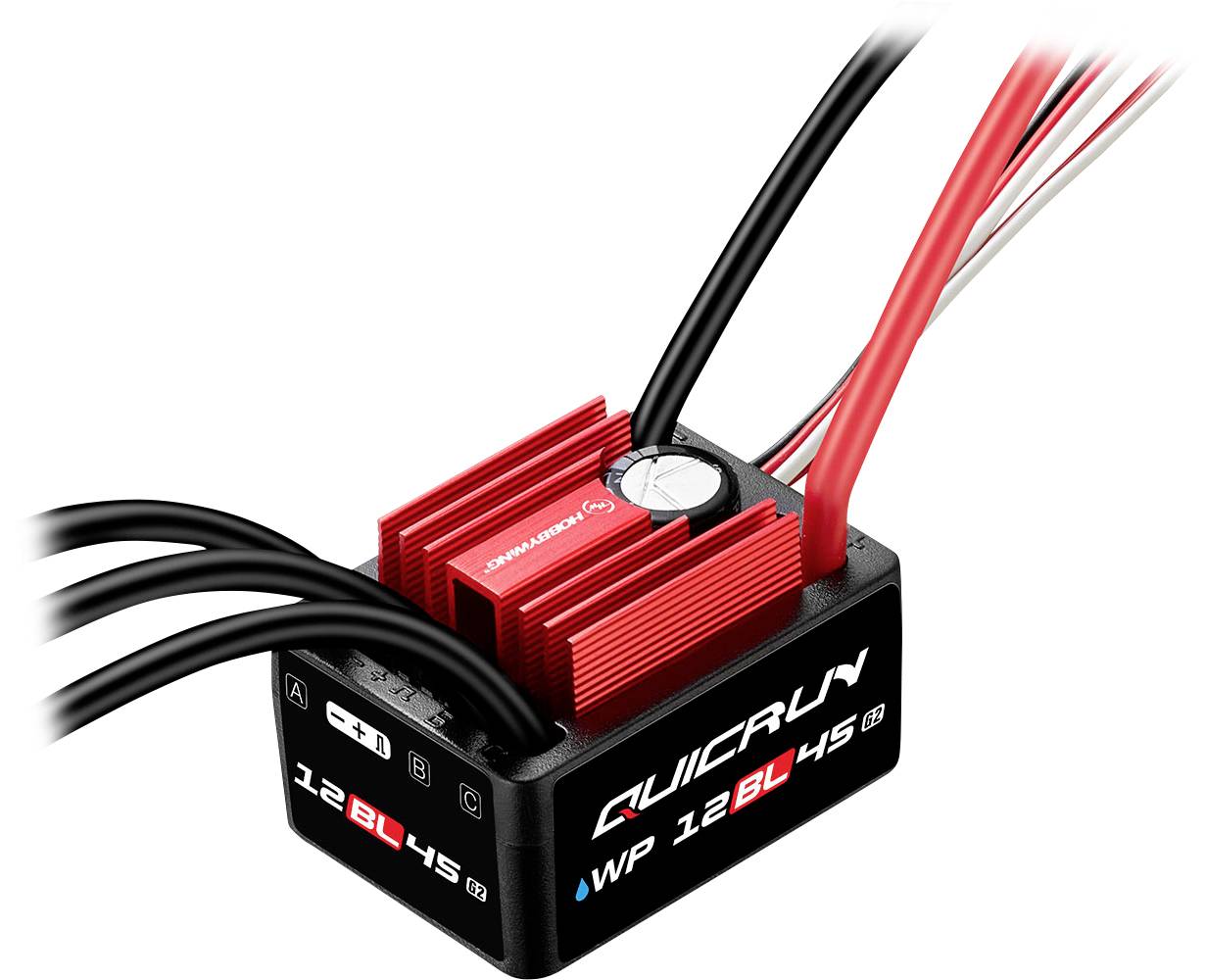 Regulator prędkości bezszczotkowy do modeli samochodów Hobbywing Hobbywing QuicRun WP12BL45 G2 Brushless Regler 1 szt. - obrazek 1