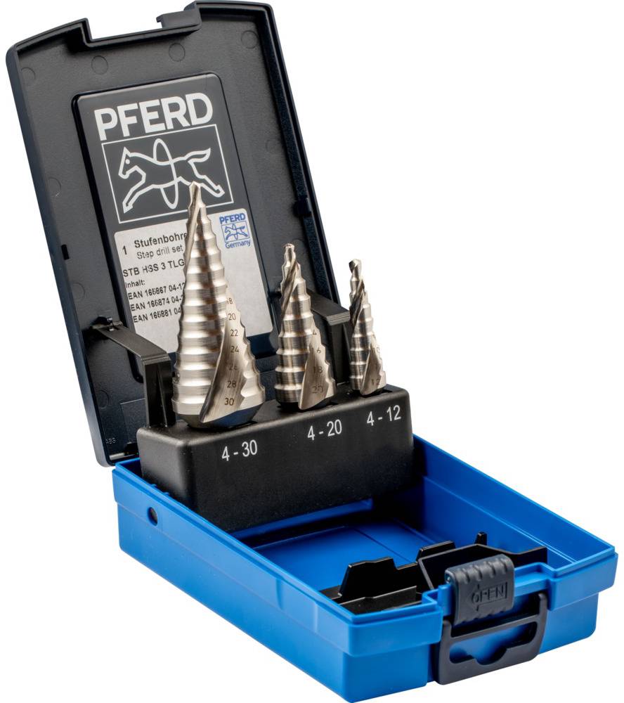 PFERD TOOLS 25201046 SET STB HSS 3 HSS Zestaw wierteł stożkowych stopniowych 3 szt. 1 szt. - obrazek 1