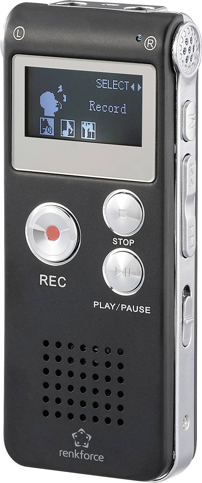 Dyktafon cyfrowy Renkforce RF-DVR-L169 RF-6691332, 8 GB, Czas nagrywania (maks.): 25 h - obrazek 1
