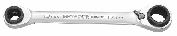 Matador Schraubwerkzeuge 01840001 01840001 Klucz oczkowy podwójny z grzechotką zestaw Rozmiar klucza (metryczny) (tylko