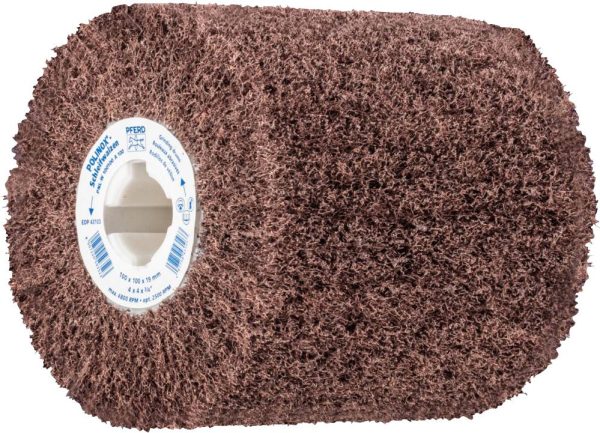 PFERD TOOLS 44641010 Wałek szlifierski z włókniny POLINOX PNL Ø 100 x 100 mm rowek 19 mm A 100 do dokładnego szlifowania