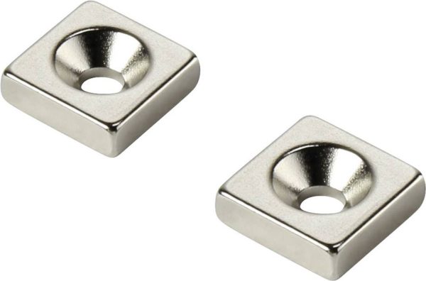 TRU COMPONENTS W10L10T3-M3 Magnes trwały prostokątny (D x S x W) 10 x 10 x 3 mm N35 Maksymalna temperatura graniczna: 80