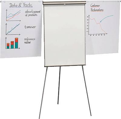 Flipchart Franken X-tra! Line® Standard Plus (S x W) 68 cm x 105 cm jasnoszary - obrazek 1