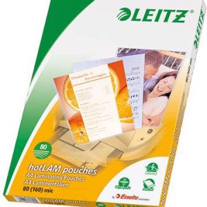 Leitz Folia do laminowania DIN A4 80 micron błyszcząca 100 szt. Leitz Folia do laminowania DIN A4 80 micron błyszcząca 100 szt.