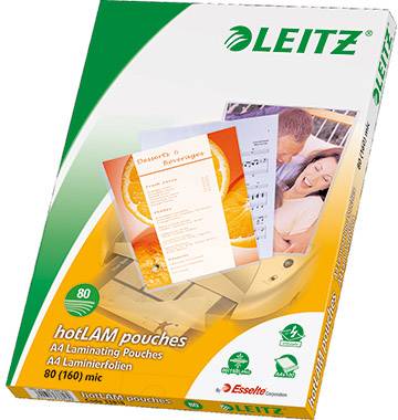 Leitz Folia do laminowania DIN A4 80 micron błyszcząca 100 szt.