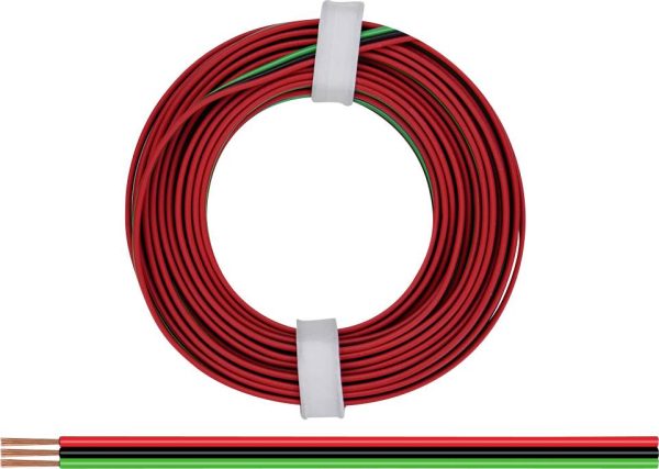 Donau Elektronik 318-014 Przewód linka 3 x 0.14 mm² + 3 x 0.14 mm² czerwony, zielony, czarny 5 m